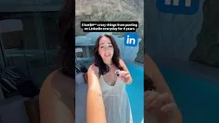 Thumbnail: 5 bat$#** crazy things from posting on LinkedIn EVERYDAY for 4 years 🤪