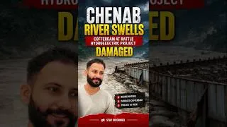 Thumbnail: Chenab River Swells, Cofferdam Damaged #kishtwar #jammukashmir #currentaffairs