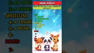 Thumbnail: Animal Riddles in English | Riddles with Answer | Logical riddles | Easy Riddles | #shorts #quiztime