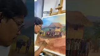 Thumbnail: Painting Bayanihan #painting #acrylicscenery #art