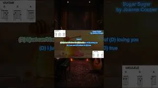 Thumbnail: Sugar Sugar WITH VOCALS play along with scrolling guitar chords and lyrics