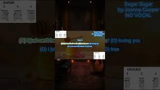 Thumbnail: Sugar Sugar NO LEAD VOCAL play along with scrolling guitar chords and lyrics