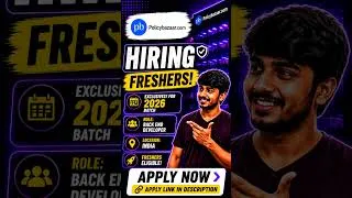 Thumbnail: Policybazaar Off Campus Drive 2026 | Exclusive Hiring for 2026 Batch | Apply Now
