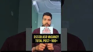 Thumbnail: DSSSB ASO VACANCY 2026 #dsssbasovacancy #dsssbasosalary #ytshorts