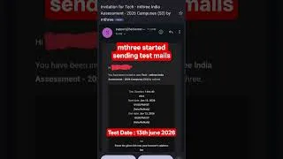 Thumbnail: mthree Started Sending Test Mails - Check out your mails ✅