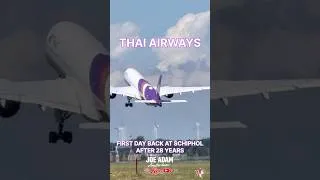 Thumbnail: Thai Airways 1st Day Back at Schiphol + A380 Takes Off! ✈️
