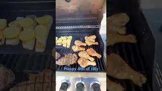 Thumbnail: 4th of July grill sesh in progress, meat on the grill, and good times only. #BackyardBBQ #bbqjoint