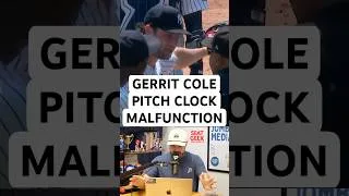 Thumbnail: Gerrit Cole yells at the umpire over a pitch clock malfunction, a breakdown #baseball #mlb #yankees
