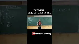 Thumbnail: FACTORIAL 1: Meaning and How to Solve Questions on Factorial. #excellenceacademy #jonahemmanuel