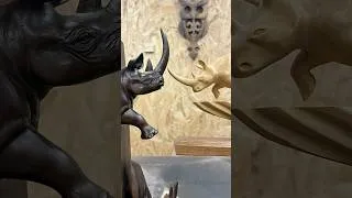 Thumbnail: Rhino Carving 2018 VS 2026! 🦏🪵 #woodworking #sculpture
