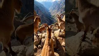 Thumbnail: Wildlife Research: Studying Markhor Behavior Up Close #shorts #animals #wildlife