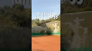 Thumbnail: Return + Net Approach · Opponent's Lob Goes Out | Clay Court Tennis