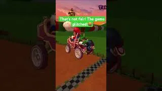 Thumbnail: That’s not fair! The game glitched! #mariokart #mariokartdoubledash #mario #glitches