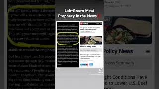 Thumbnail: Prophecy in the news‼️ LAB-GROWN MEAT was approved for sale in stores in the United States.