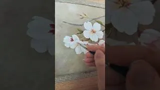Thumbnail: Oil painting Cherry Blossoms while baby is napping 🌸