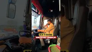 Thumbnail: भारत की सबसे लग्ज़री बस से कश्मीर की यात्रा #shorts #youtubeshorts #kashmir #srinagar #volvobus