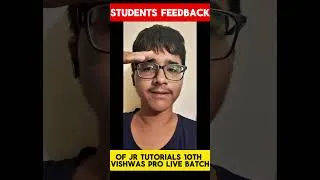Thumbnail: Students Feedback 😍 | On Our 10th Vishwas Pro Live Batch | #jrtutorials
