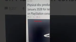 Thumbnail: PlayStation Ending Physical disc in January 2028 for New Games