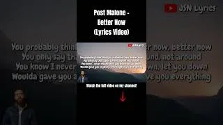 Thumbnail: Post Malone - Better Now (Lyrics Video) Check Out Now! #postmalone #betternow #lyrics #song