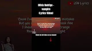 Thumbnail: Olivia Rodrigo - vampire (Lyrics Video) Check Out Now! #oliviarodrigo #vampire #lyrics #pop #song