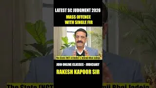 Thumbnail: Supreme Court on Single FIR for Mass Offence | Latest Criminal Law Judgment Explained