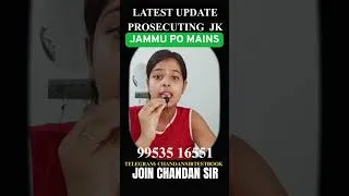 Thumbnail: Jammu Prosecuting Officer Mains Update 2026 #jammukashmir #judiciaryexam #jammujobs