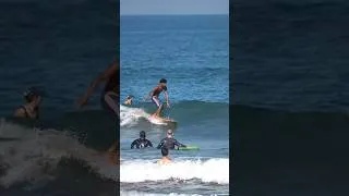 Thumbnail: First Time Cross Stepping on a Longboard in Bali — So Smooth! 🤙🌊