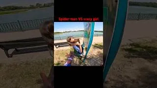 Thumbnail: Spiderman met a crazy girl #funny #parkour #spiderman #crazygirl #wow