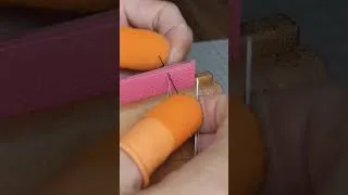 Thumbnail: Handstiching #leathercraft  #shorts