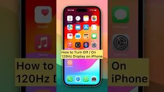 Thumbnail: How to disable iPhone 120Hz to save the battery #iphone #120hz #ios