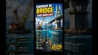 Thumbnail: Sea Bridge Kaise Banta Hai?  | Samundar Ke Beech Bridge Ka Construction Explained #cablestayedbridge