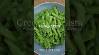Thumbnail: GREEN PEA PASTA #whatieat #vegan #pasta #shorts #ytshorts #youtubeshorts #youtubepartner