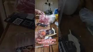 Thumbnail: British sausage Co. and Coles bacon. Both made with Australian Bacon. $51/kg and $40/kg. #Coles