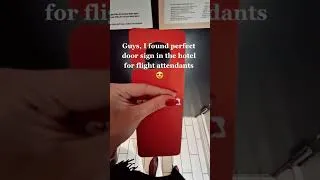 Thumbnail: Flight attendant Hotel door sign hack #flightattendant