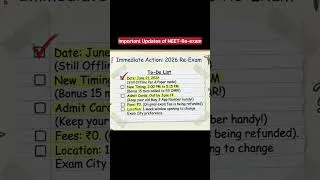 Thumbnail: NEET Re-exam updates #shorts #shortsfeed #neet #hardwork #trending