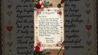 Thumbnail: Write an attractive love letter to propose a girl ❤️ || Love letter || #shorts #love #letter