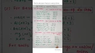 Thumbnail: Trick to calculate n-factor or valency factor l how to calculate n-factor l trick for n-factor