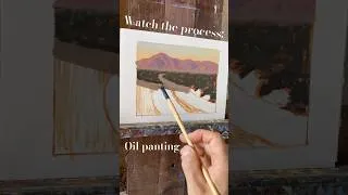 Thumbnail: Oil painting time-lapse video art process. #art #oilpainting #painting #landscapepainting