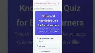 Thumbnail: Free GK Quiz for all link https://kadirkhan.com/kkl-quiz-gk/ #gk #gkquiz #gkfacts
