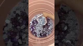 Thumbnail: LETS MAKE A CALMING CRYSTAL MIX 🩵🪽#crystalconfetti #crystalmix #crystals #crystalshop #scoop
