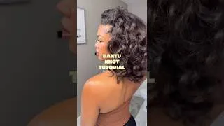 Thumbnail: BANTU KNOT TUTORIAL 🎀 #easyhairstyles #heatlesshairstyles #heatlesscurls #bantuknots #blackgirlhair