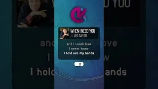 Thumbnail: When I Need You Karaoke #karaoke #music #lyrics #song #whenineedyou #leosayer