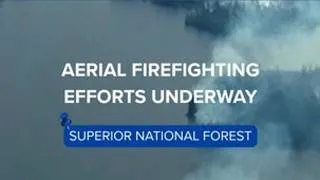 Thumbnail: Aerial firefighting underway in Superior National Forest