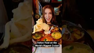 Thumbnail: eating Indian food on the biggest cruise ship in the world! #IndianFood #India #CruiseShip #naan