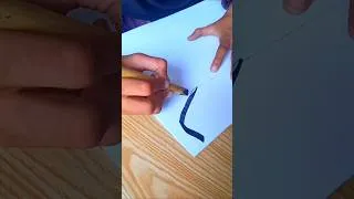 Thumbnail: How to write Raa Calligraphy with Qalam 🖤✨ #art #shorts