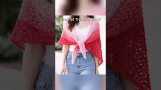 Thumbnail: Slow crochet, calm mind 🧶 Would you wear this shawl? #shorts #crochet #handmade #diycrafts