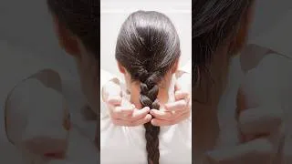 Thumbnail: Finally learned how to do a classic braid on my own hair😱 simple trick! #shorts