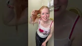 Thumbnail: Live stream highlight - rinsing out my bleached hair - hair color reveal!