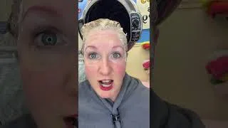Thumbnail: Live stream highlight - bleaching hair reveal from under the salon dryer
