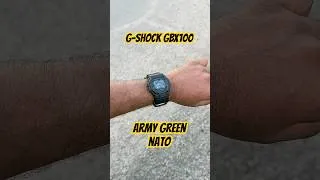 Thumbnail: Casio G-Shock GBX100 NS on Army Green Nato Strap #gshock #gbx100 #shorts